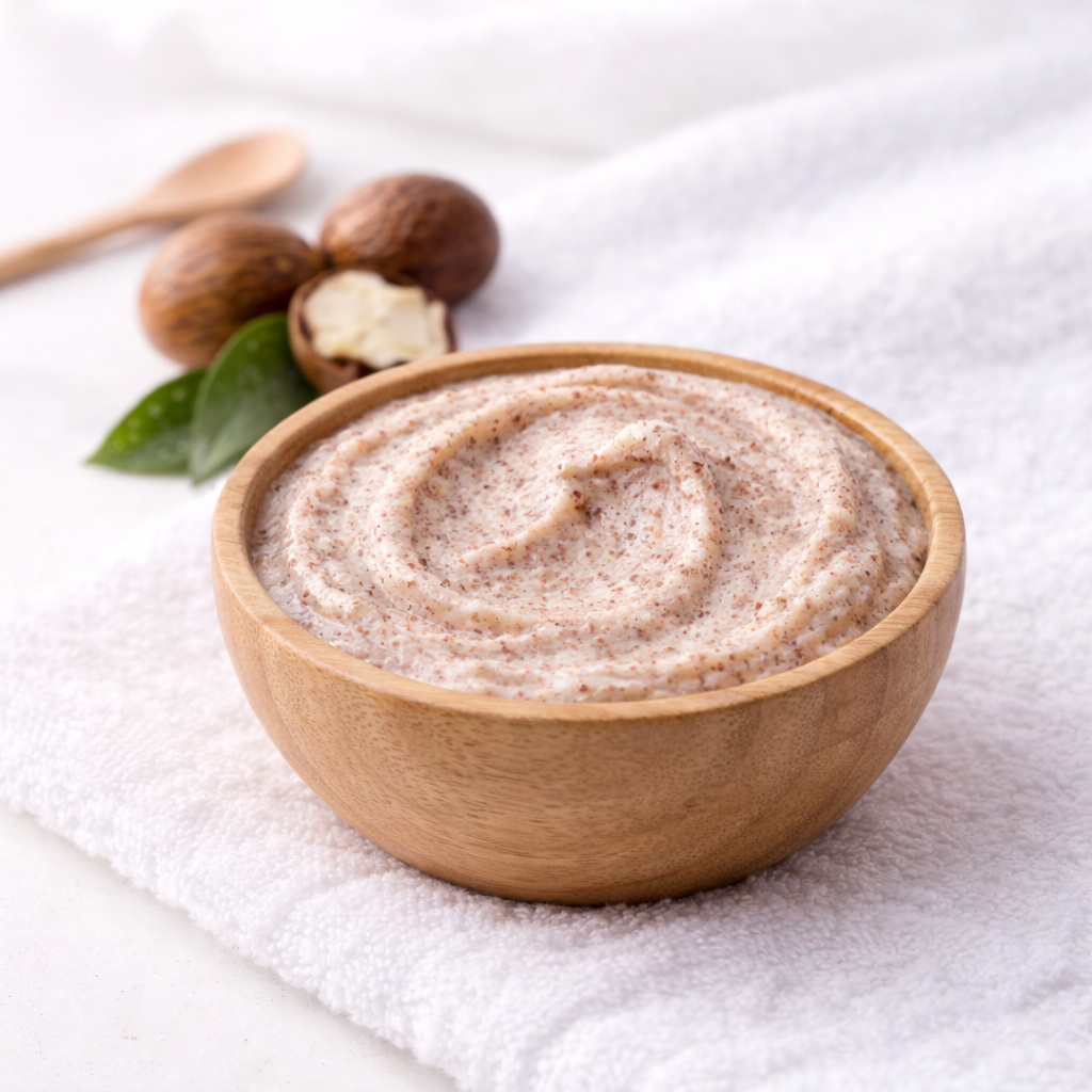 Gommage Exfoliant au Beurre de Karité 100g – Peau Douce & Éclat Naturel en seulement 7 jours