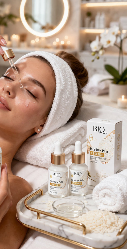 3 acheté = 2 offerts - Sérum Éclat au Riz & Acide Hyaluronique – Hydratation Intense & Peau Lumineuse